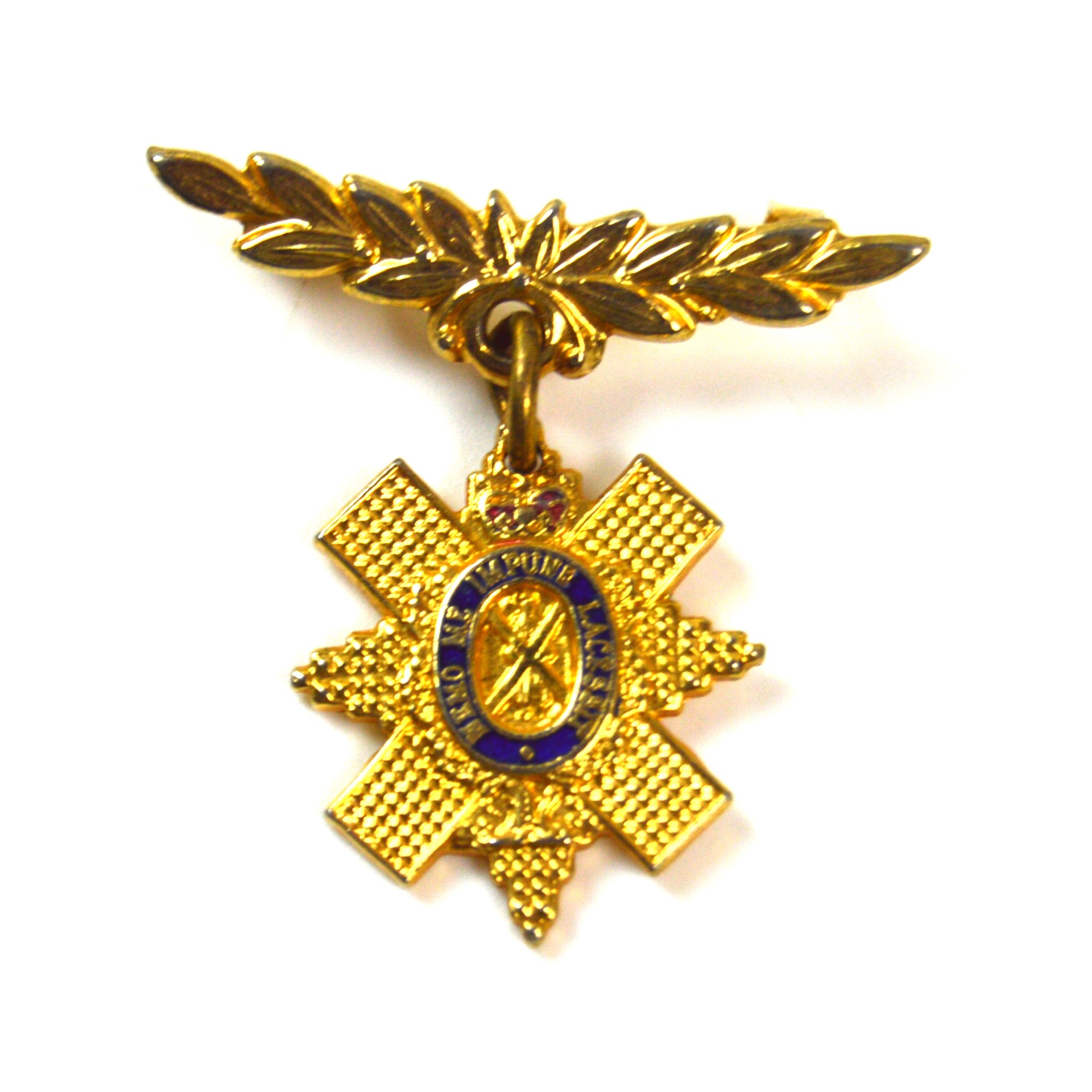 Black Watch (Royal Highland Regiment) Enamel and Gilt Sweetheart Brooch, Queen's Crown