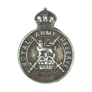 Royal Army Reserve Hallmark Silver Buttonhole Lapel Badge, Dated 1938