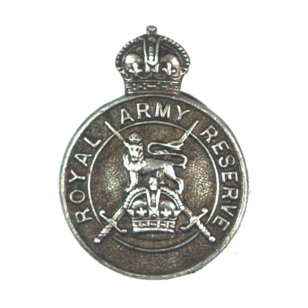 Royal Army Reserve Hallmark Silver Buttonhole Lapel Badge, Dated 1938