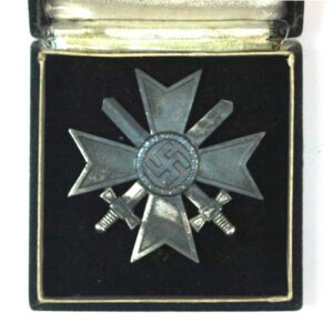 German Third Reich War Merit Cross with Swords, 1st Class in Box by B. H. Mayer's Hofkunst-Prägeanstalt, Pforzheim