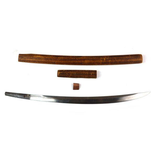 Antique Japanese Naginata Naoshi Wakizashi Sword in Shirasaya Mount - Image 3