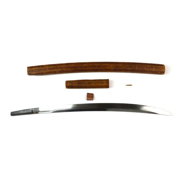 Antique Japanese Naginata Naoshi Wakizashi Sword in Shirasaya Mount - Image 15
