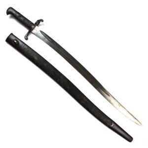British Pattern 1860 Bushed Martini-Henry Bayonet in Scabbard, Dated 1876, Manufactured Weyersberg