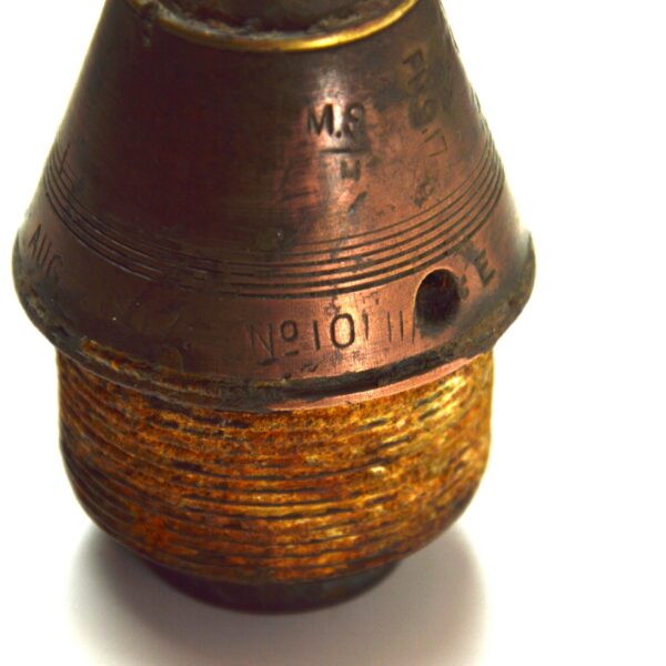 Inert British No. 101E, Mk. III Artillery Fuse, Dated 1917 - Image 4