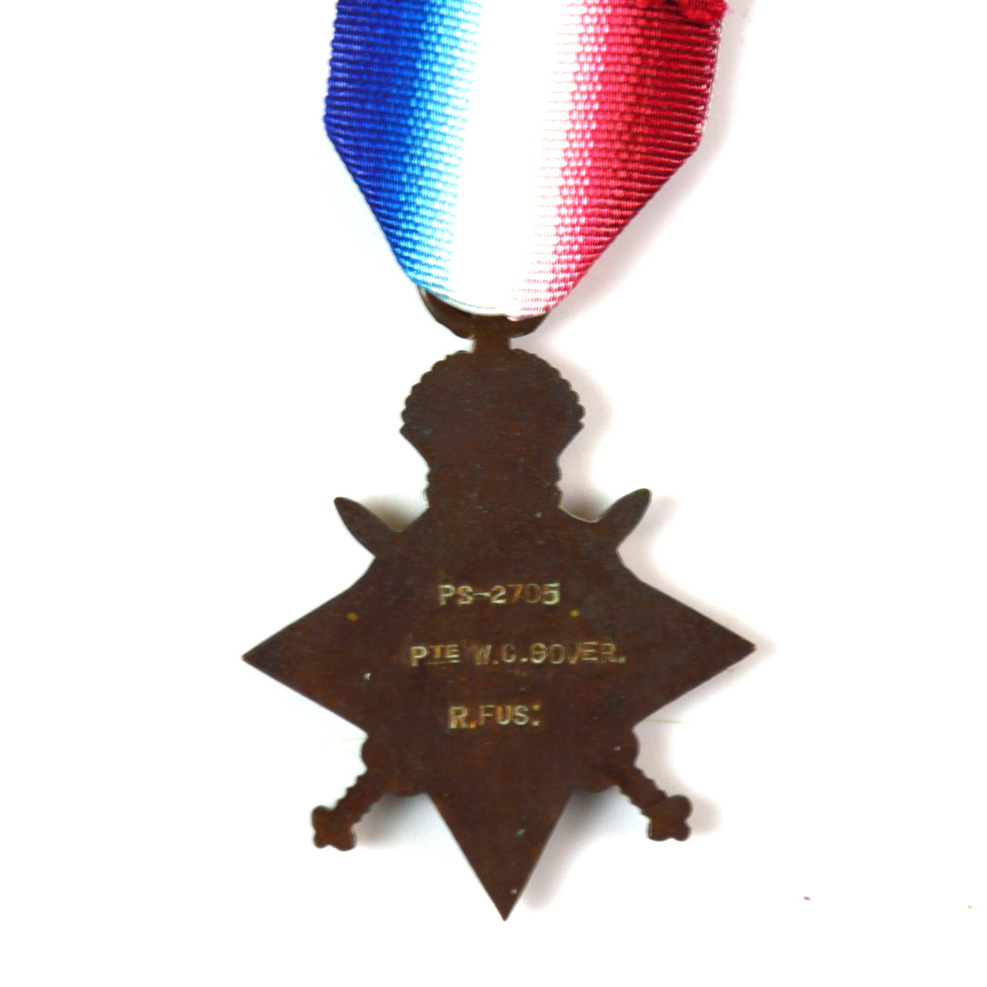 1914-15 Star, Private (Later Temporary Major) William Cyril Gover, OBE, 21st (4th Public School) Royal Fusiliers - Image 2