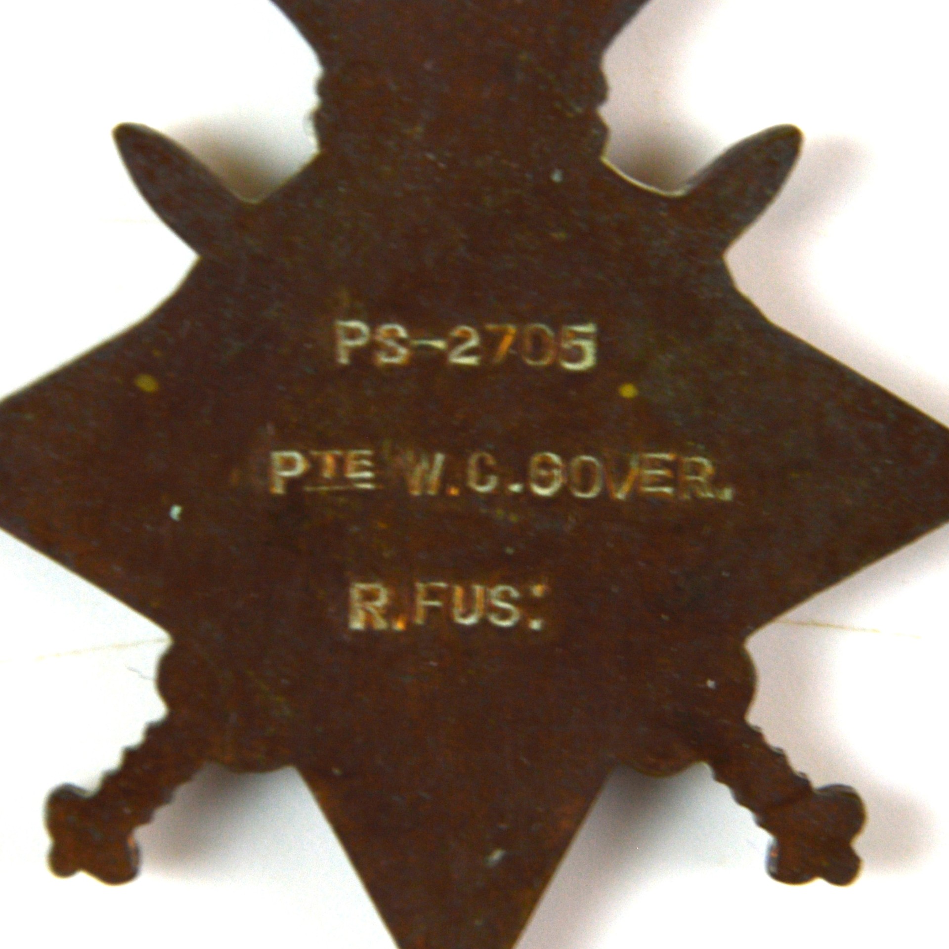 1914-15 Star, Private (Later Temporary Major) William Cyril Gover, OBE, 21st (4th Public School) Royal Fusiliers - Image 3