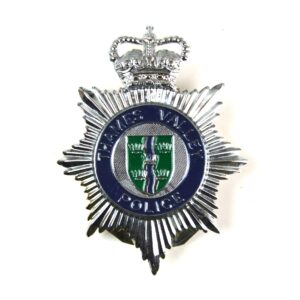 Thames Valley Police Chrome and Enamel Helmet, Queen's Crown