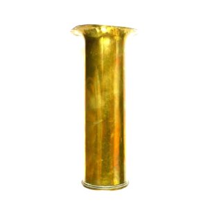 British Naval 6 Pounder Mk. IV Trench Art Vase Shell Case, Dated 1915