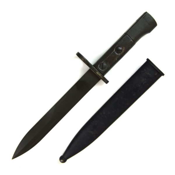 South African S1 Uzi Bayonet in Steel Scabbard - Image 2