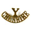 Cheshire Yeomanry (Earl of Chester's) (Y / CHESHIRE) Brass Shoulder Title