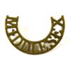 Middlesex Regiment (Pre-1902 Pattern, MIDDLESEX) Curved Brass Shoulder Title