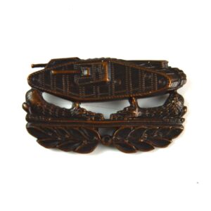 US Tank Corps of the American Expeditionary Forces Collar Badge, Original