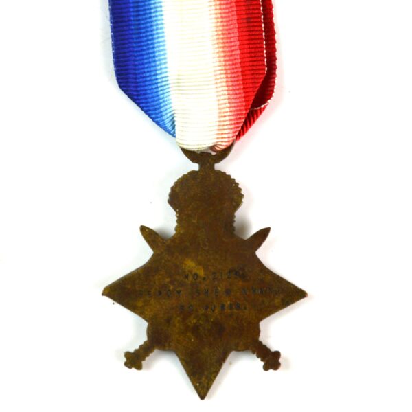 Indian 1914-15 Star Medal, Sepoy Sher Khan, 82nd Punjabis - Image 2
