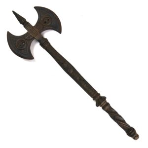 Antique Medieval Style Cast Iron Double-Headed Axe