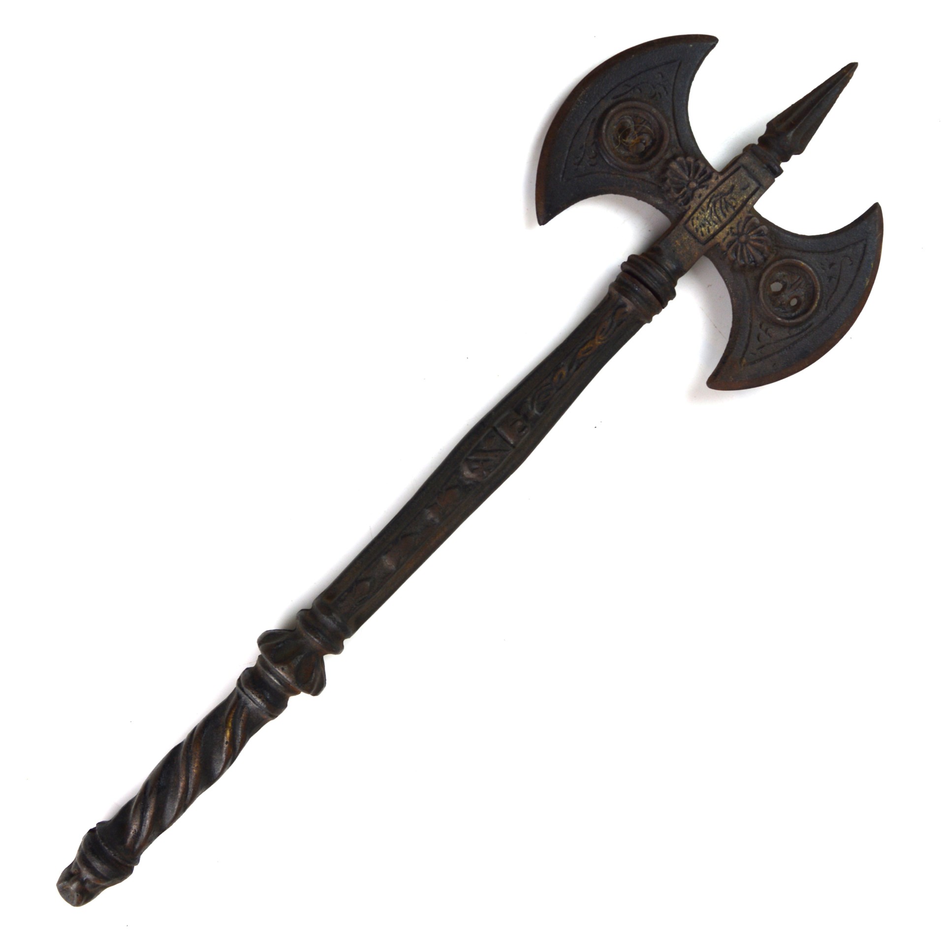 Antique Medieval Style Cast Iron Double-Headed Axe - Image 2