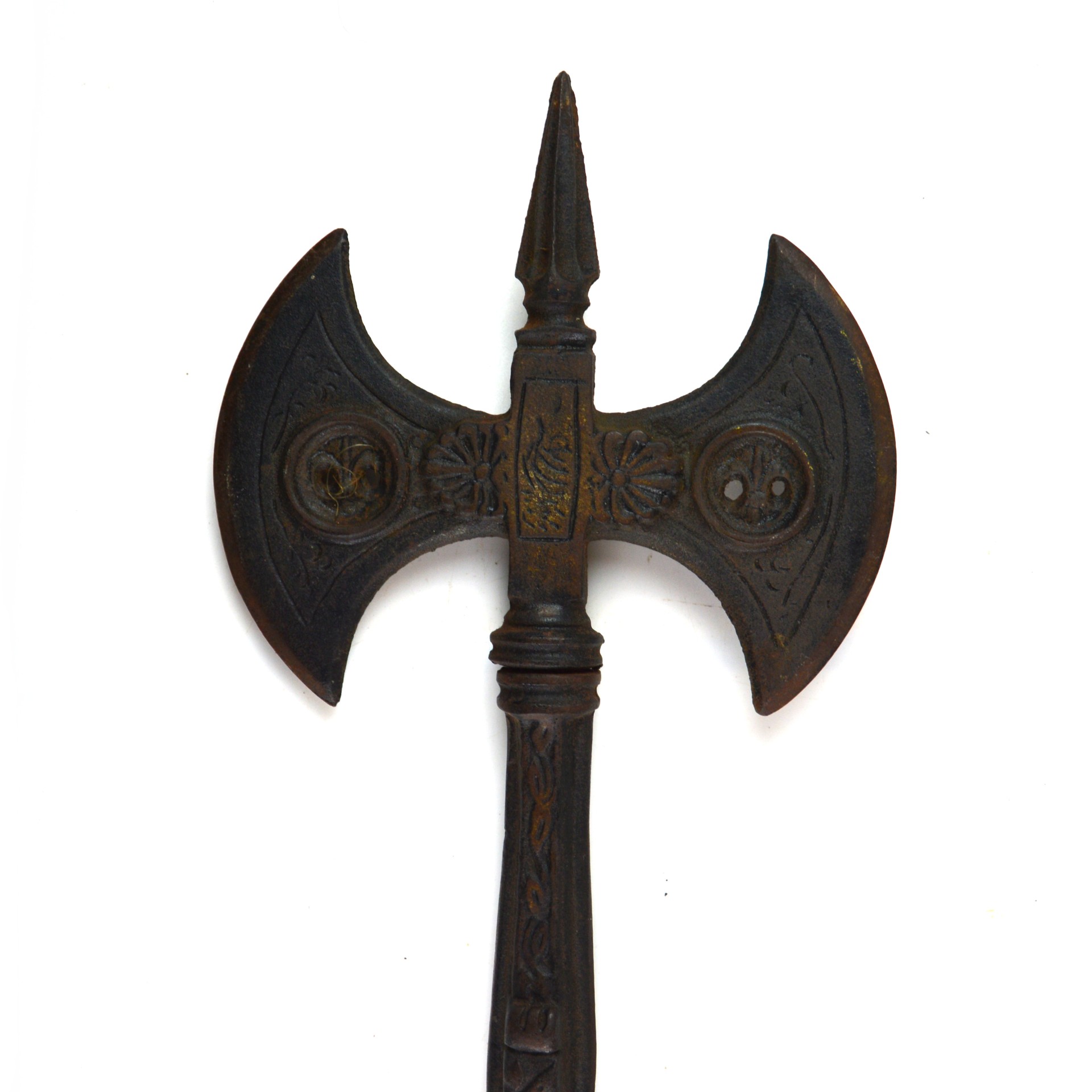 Antique Medieval Style Cast Iron Double-Headed Axe - Image 5