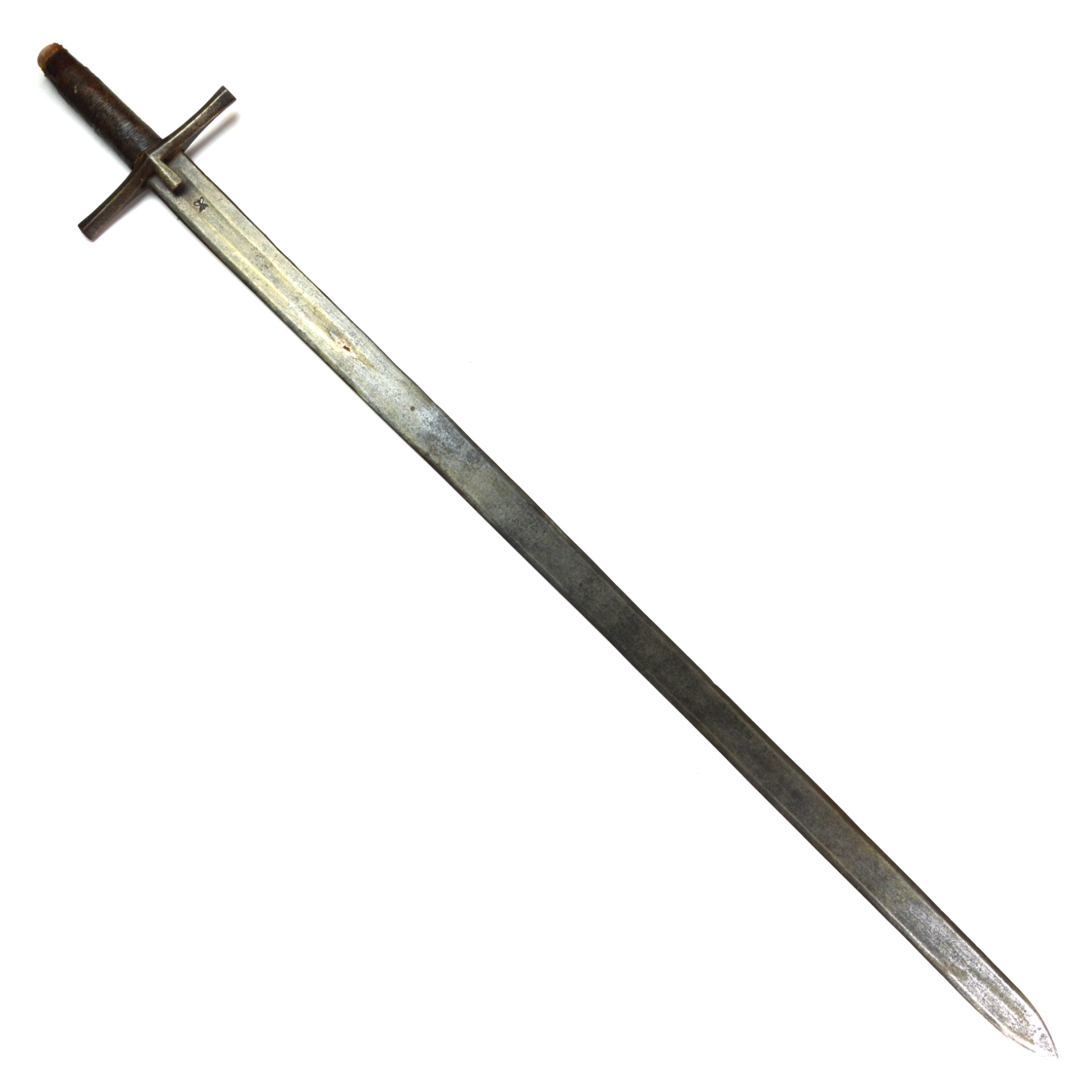 19th Century Sudanese Kaskara Sword with Copper Inlay Markings