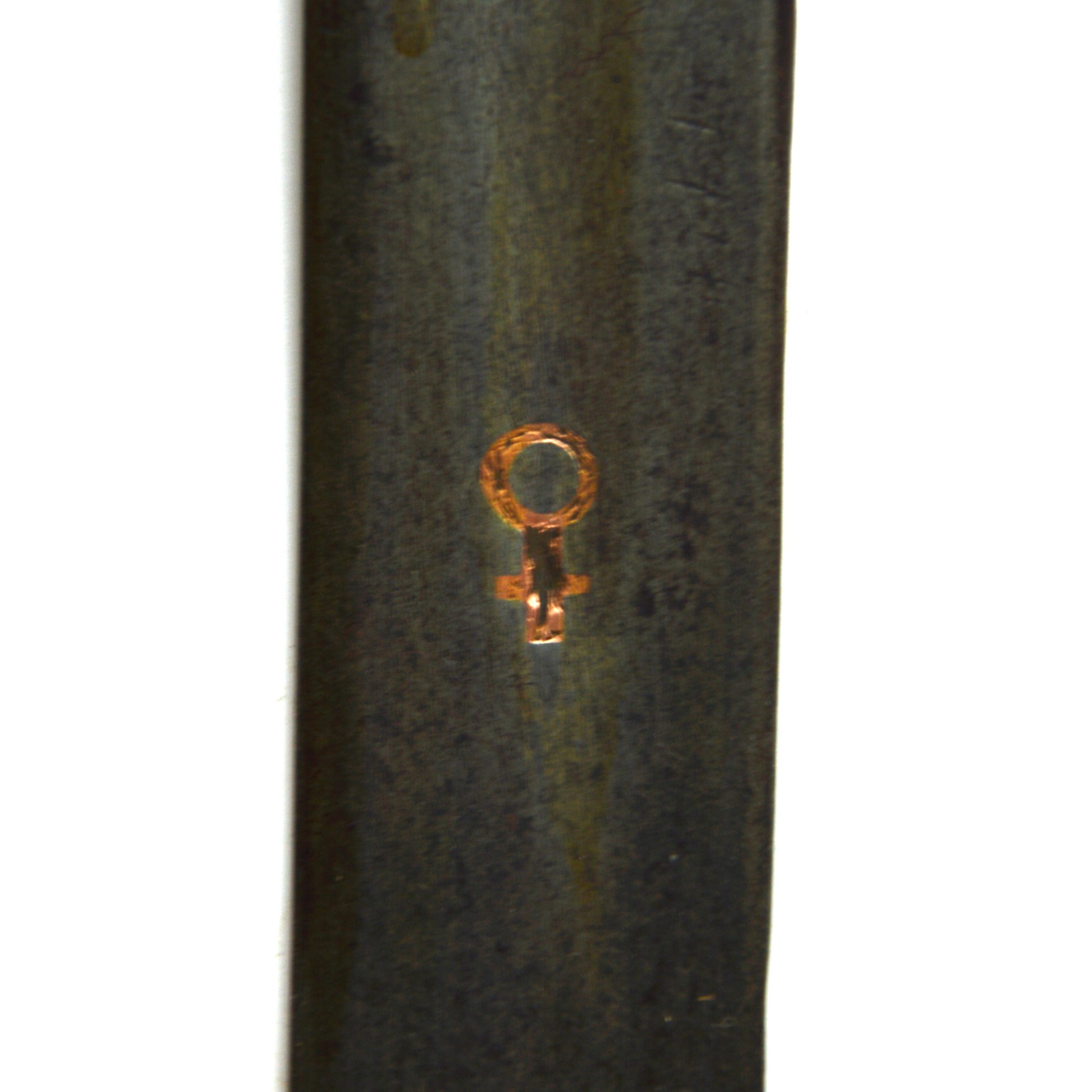 19th Century Sudanese Kaskara Sword with Copper Inlay Markings - Image 6