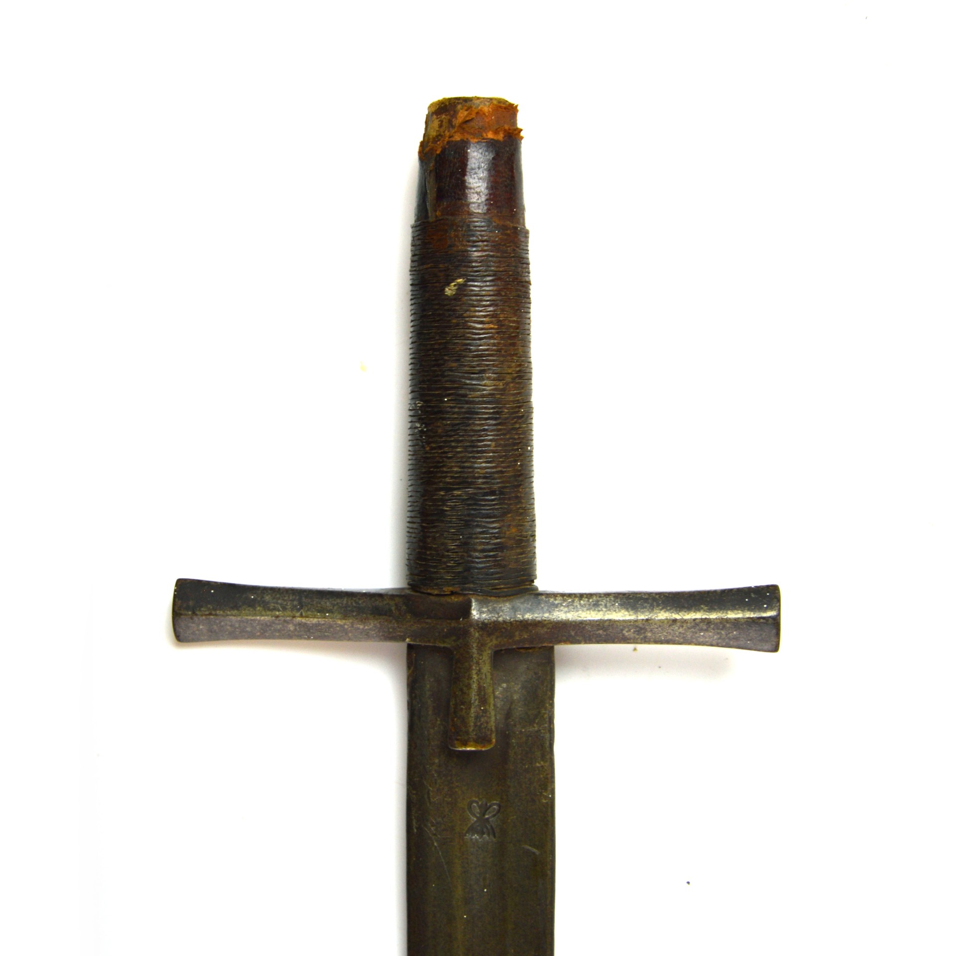 19th Century Sudanese Kaskara Sword with Copper Inlay Markings - Image 4