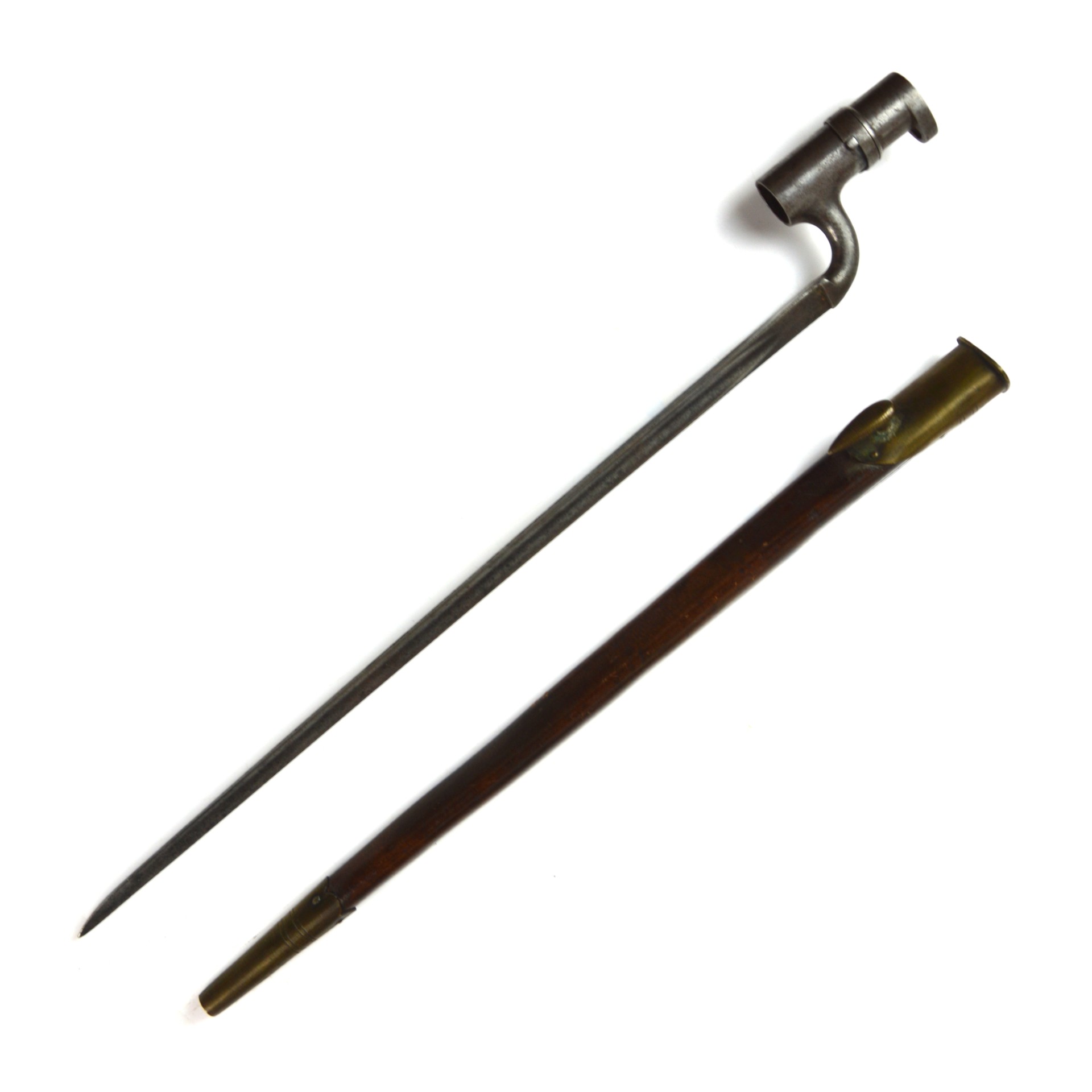 British 1859 India Pattern Socket Bayonet in Scabbard, by Salter & Co. - Image 2