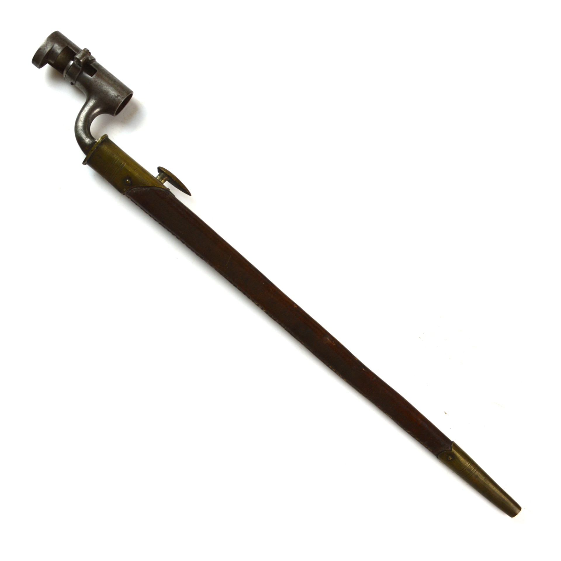 British 1859 India Pattern Socket Bayonet in Scabbard, by Salter & Co. - Image 3