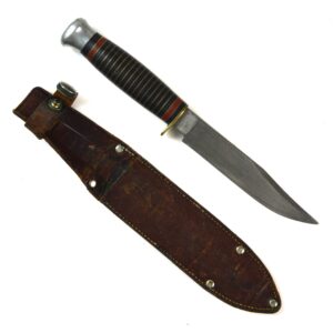 5-Inch Nimrod Bowie Knife in Sheath, Manufactured by IXL George Wostenholm, Sheffield