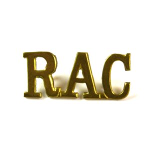 Royal Armoured Corps (RAC) (Open-Top, Large Pattern) Brass Shoulder Title