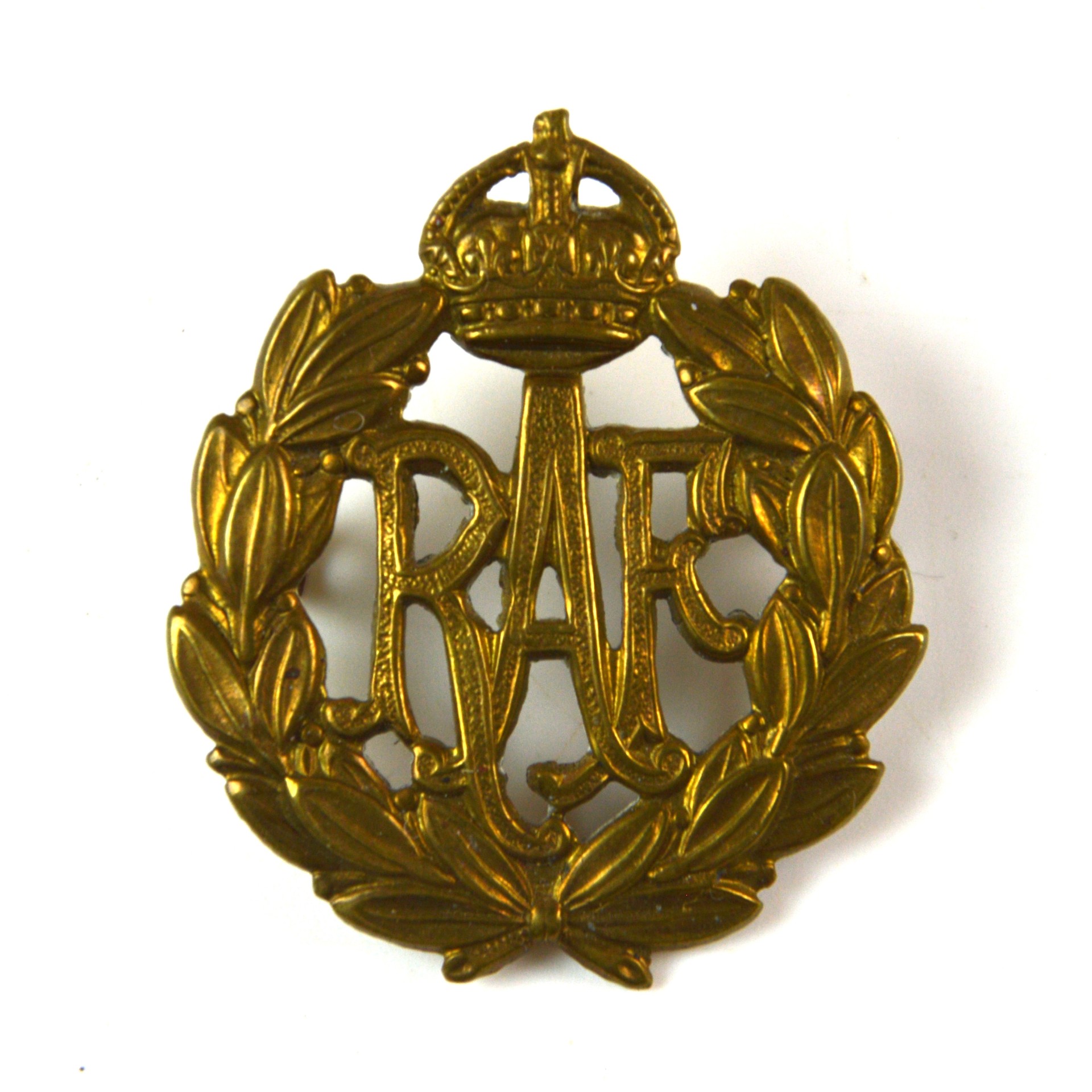 Royal Air Force (RAF) Cap Badge, King's Crown, Original