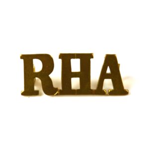 Royal Horse Artillery (RHA) (Open-Top Pattern) Brass Shoulder Title