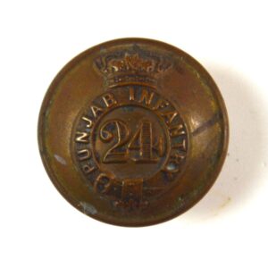 24th Punjab (Native) Infantry (1861-1901 Pattern) Officer's Button (25mm)