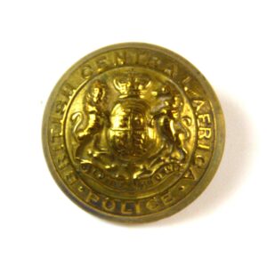 British Central Africa Police (1893-1901 Pattern) Brass Button, Queen Victoria Crown (19mm)