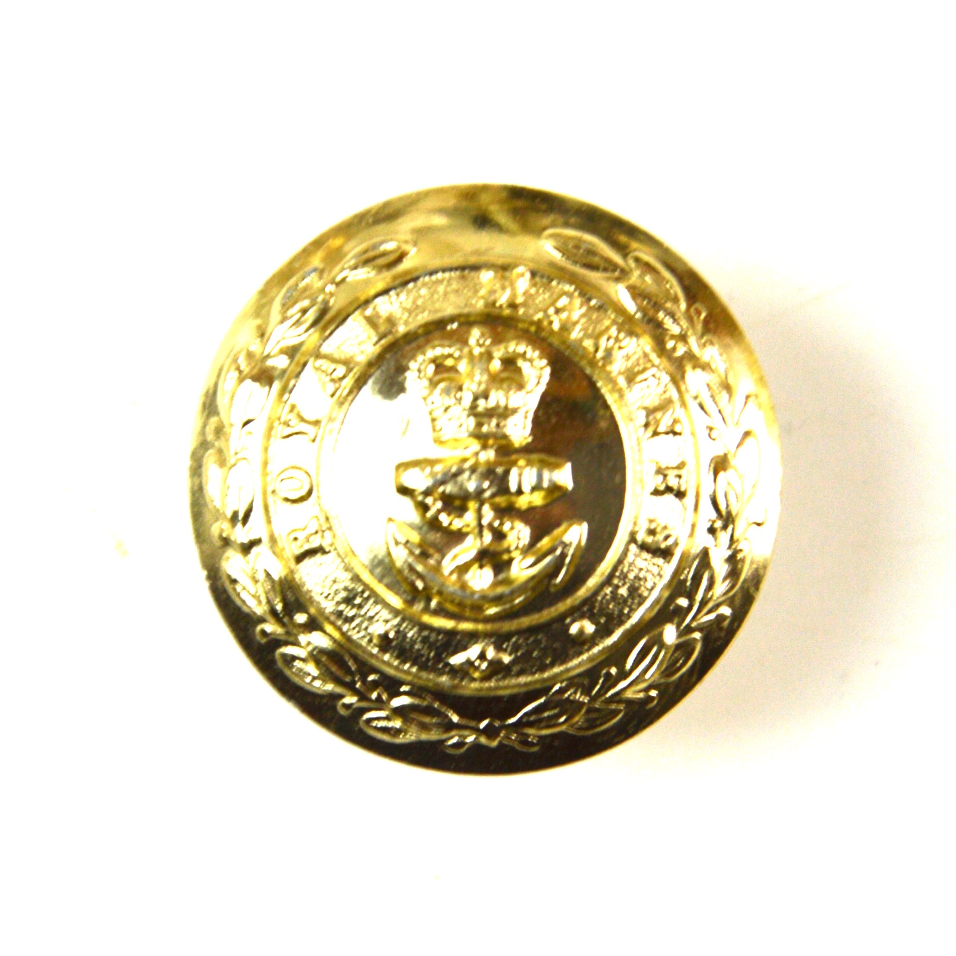 Royal Marines Anodised Button (24mm), Queen's Crown