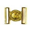 Reproduction Royal Marines Interlocking Brass Belt Buckle, Queen's Crown