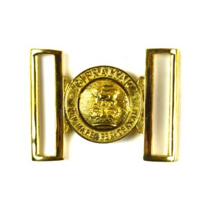 Reproduction Royal Marines Interlocking Brass Belt Buckle, Queen's Crown