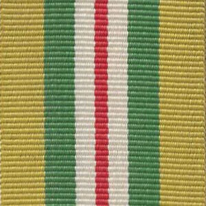 Star for Merit in the South African Railways Police Force Ribbon (2nd Type), Full Size (32mm)