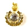 Royal Marines (1953-2022 Pattern) Bimetal Officer's 2-Part Cap Badge, Queen's Crown on Pin