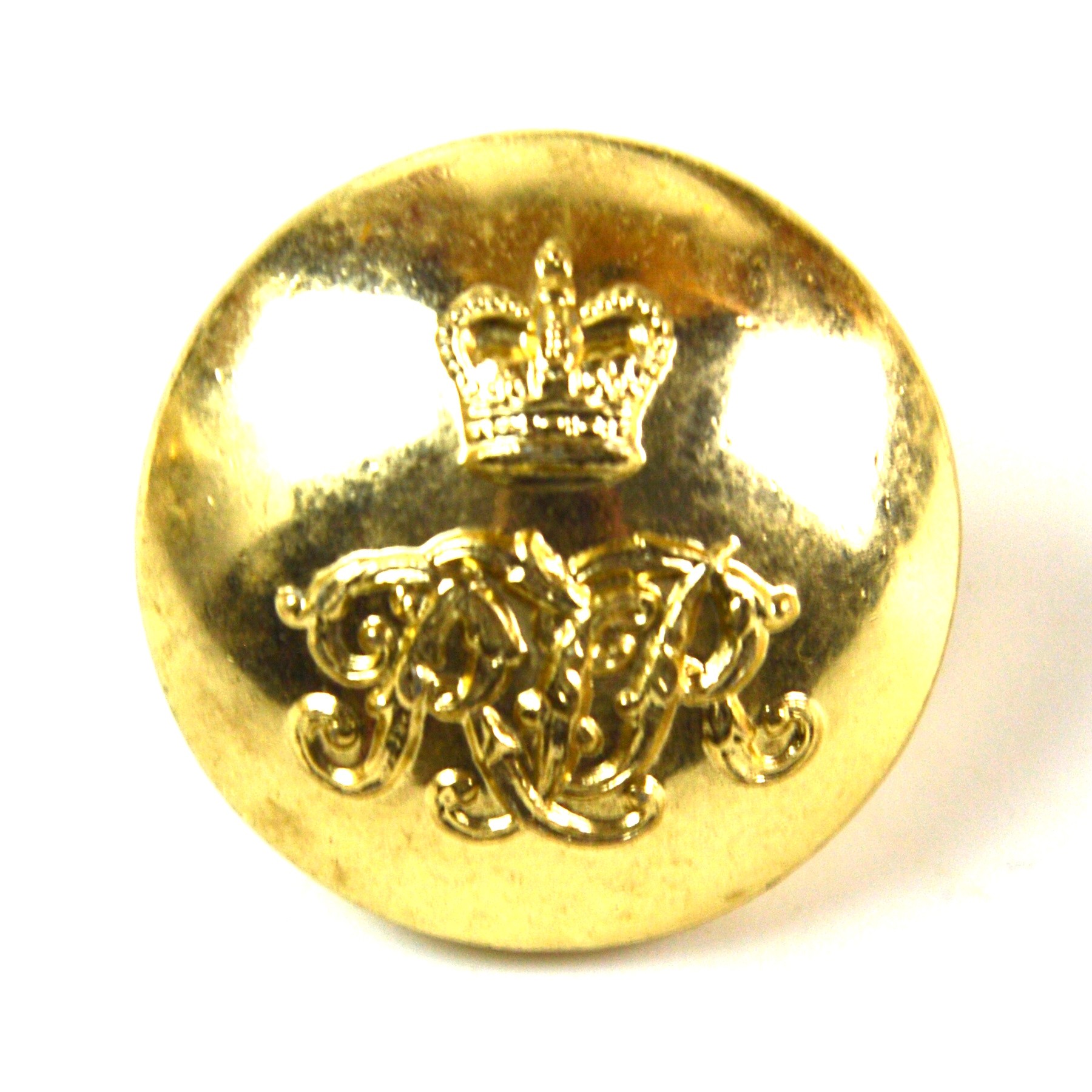 Royal Tank Regiment (RTR) Anodised Button, Queen's Crown (26mm)