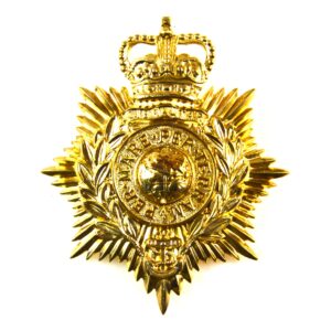 Royal Marines Helmet Plate, Queen's Crown, Original