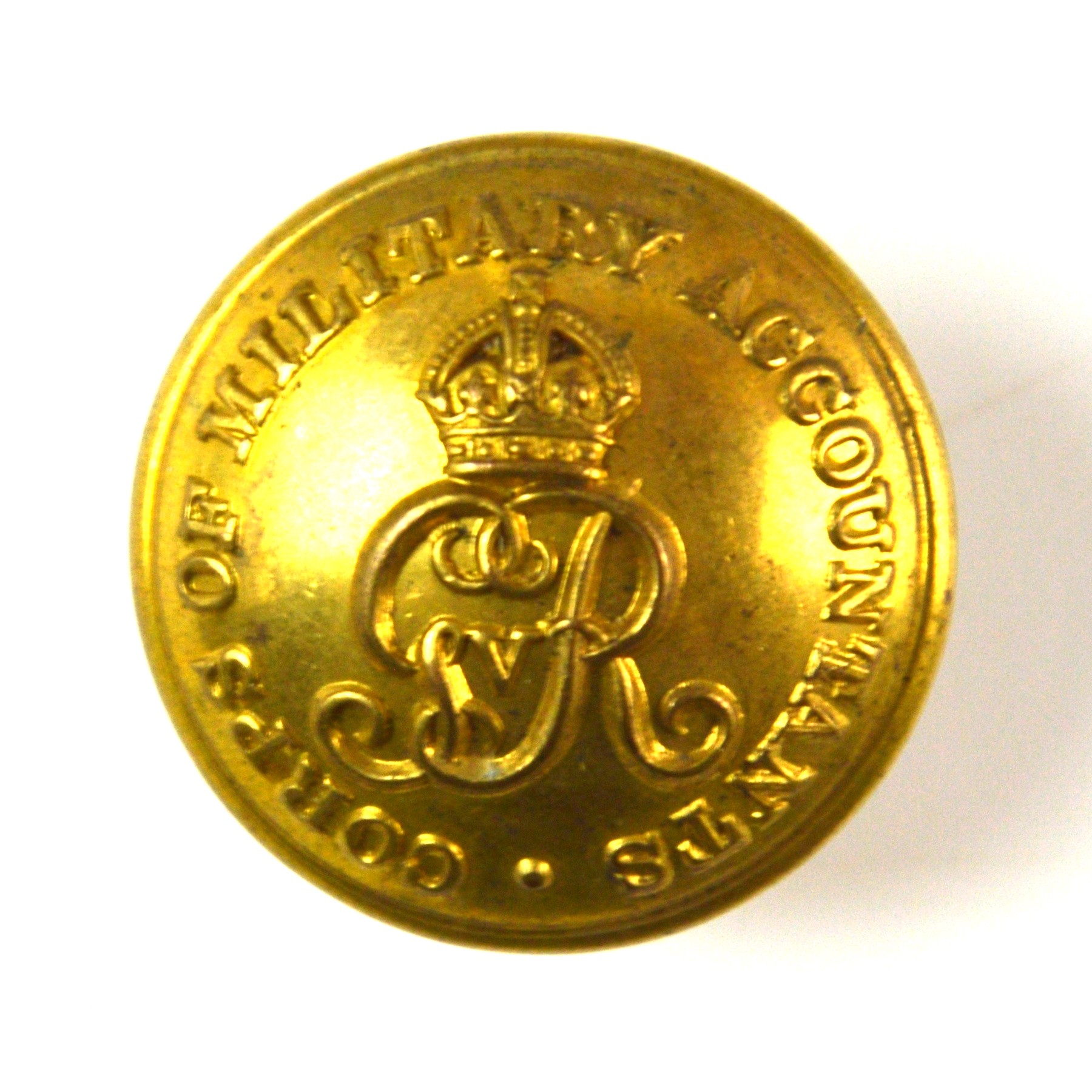 Corps of Military Accountants (1919-1925 Pattern) Officer's Button, King's Crown, 25mm