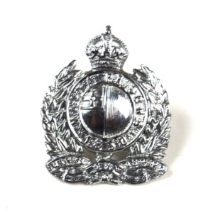 Malta Correctional Prison Service Chrome Badge, King's Crown