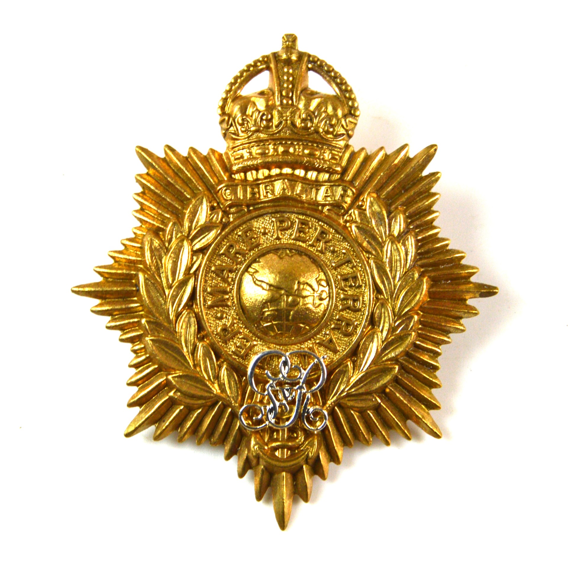 Royal Marine Band, Portsmouth Division Helmet Plate, King's Crown, Restrike