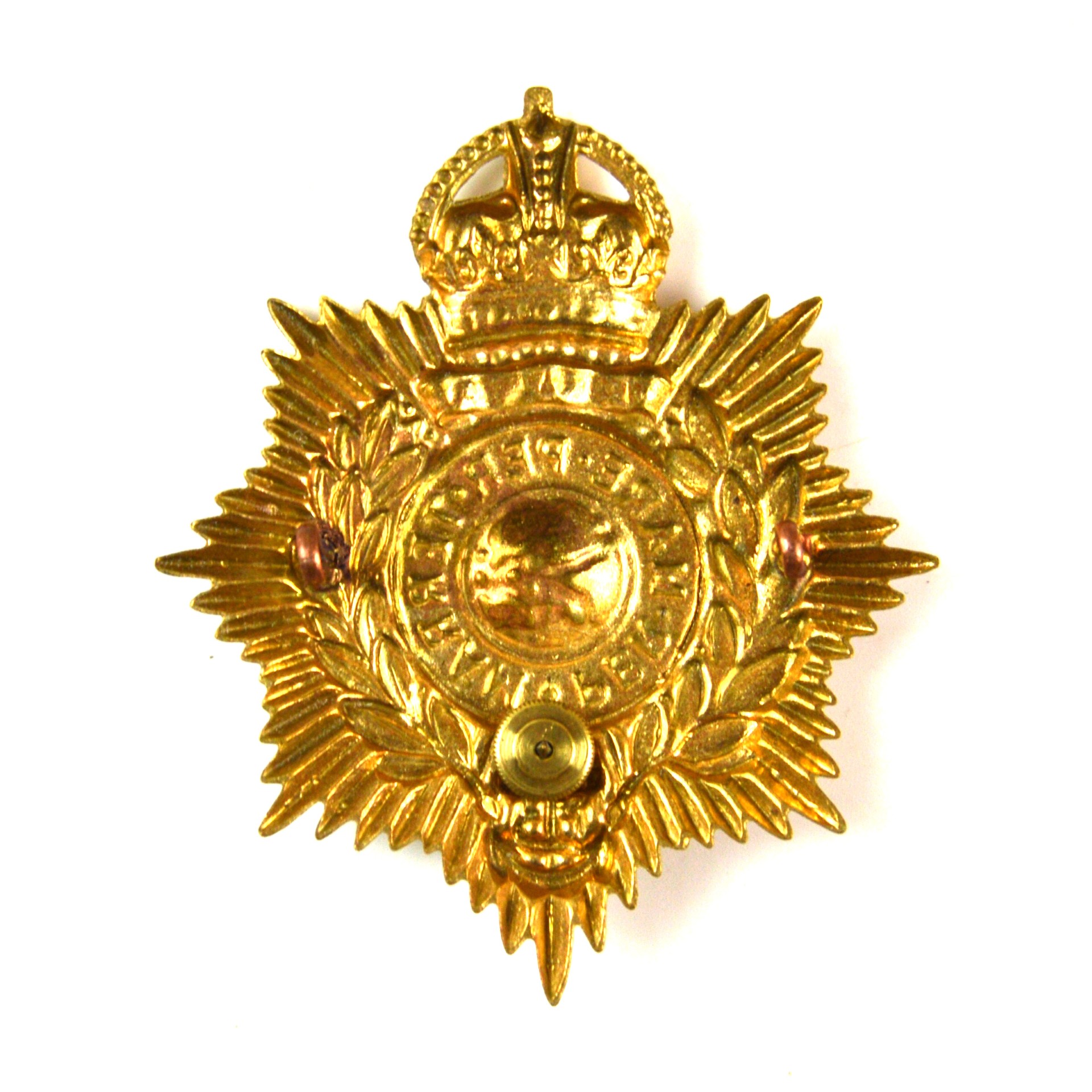 Royal Marine Band, Portsmouth Division Helmet Plate, King's Crown, Restrike - Image 2
