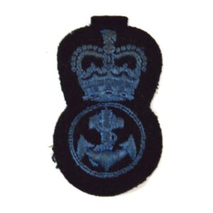 Women's Royal Naval Service (WRNS) Petty Officer's Embroidered Cap Badge, Queen's Crown