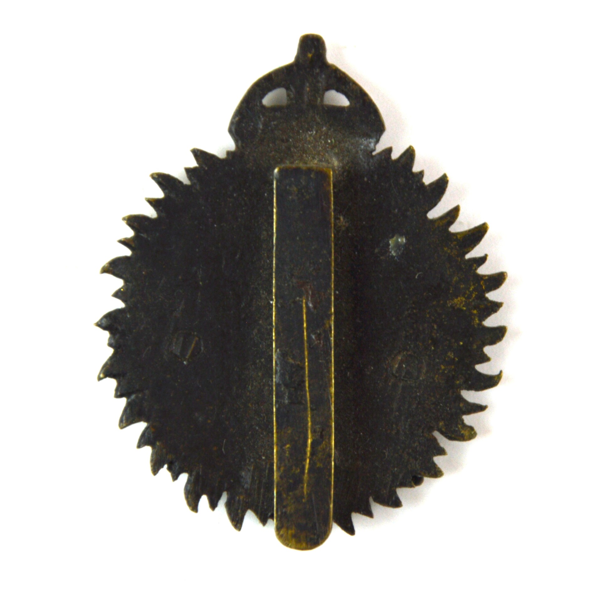 1st Punjab Regiment (1922-1947 Pattern) Bronzed Pagri Cap Badge - Image 2