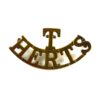 Hertfordshire Regiment (T / HERTS) (Pre-1921 Pattern) Brass Shoulder Title