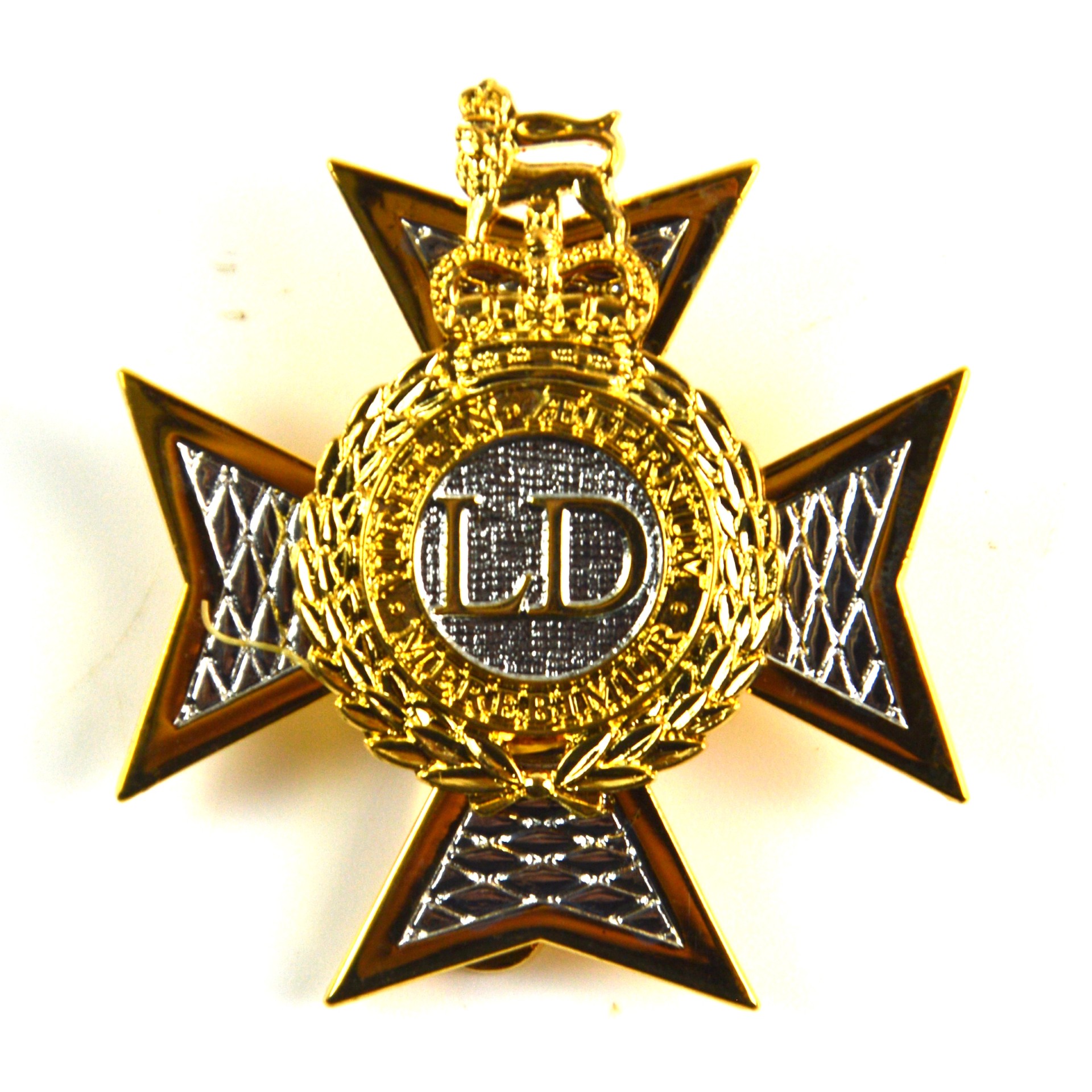 Light Dragoons (1992-2022 Pattern) Bimetal Cap Badge, Queen's Crown