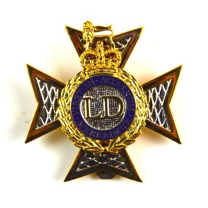 Light Dragoons (1992-2022 Pattern) Enamel Cap Badge, Queen's Crown
