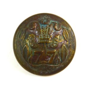 77th (East Middlesex) Regiment of Foot (The Duke of Cambridge's Own) (Pre-1881 Pattern) Brass Button - 24mm