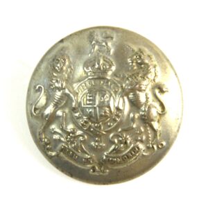 General Service Corps (GSC) Volunteers (1902-1908 Pattern) White Metal Button, King's Crown - 24mm