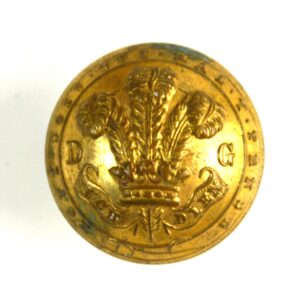 3rd (Prince of Wales's) Dragoon Guards (c.1895-1922 Pattern) Officer's Gilt Button - 24mm (Pitt & Co., 31 Maddox St.)